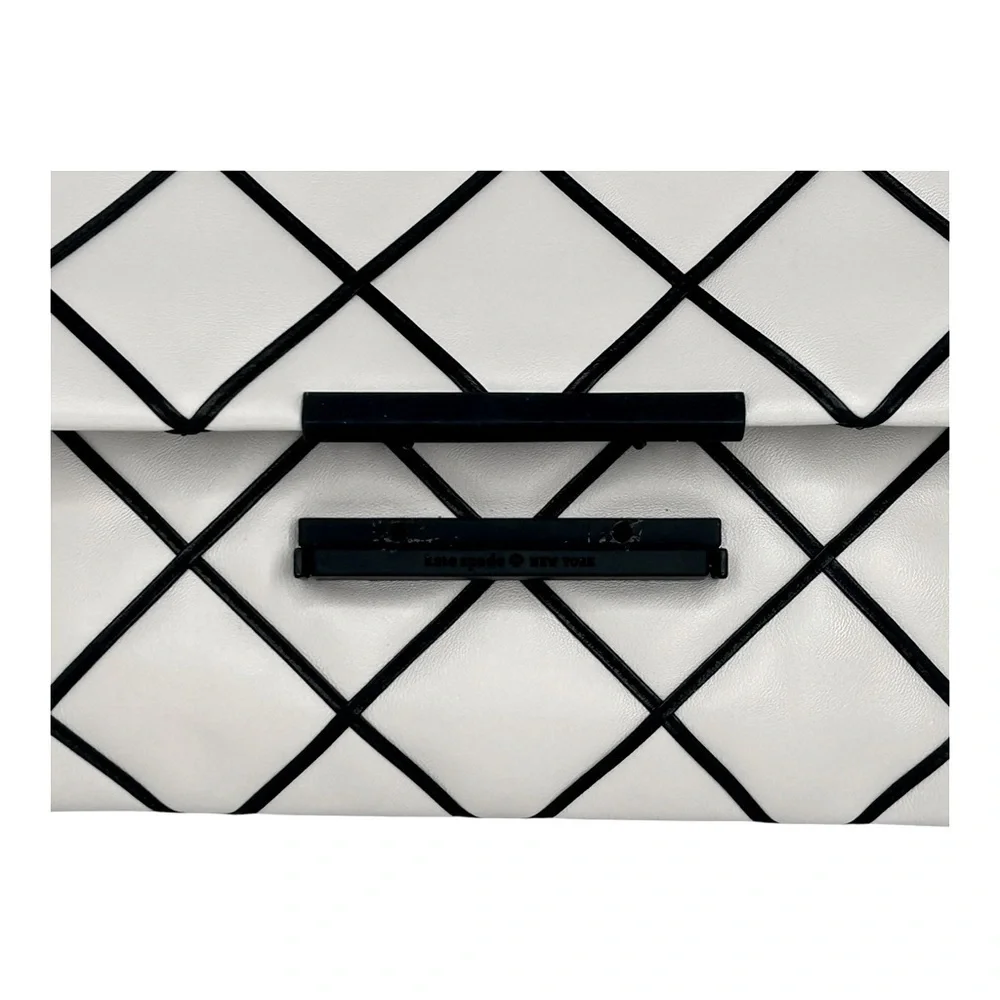 KATE SPADE NEW YORK Emerson Place Purse Overlay Lenia Black White Crossbody